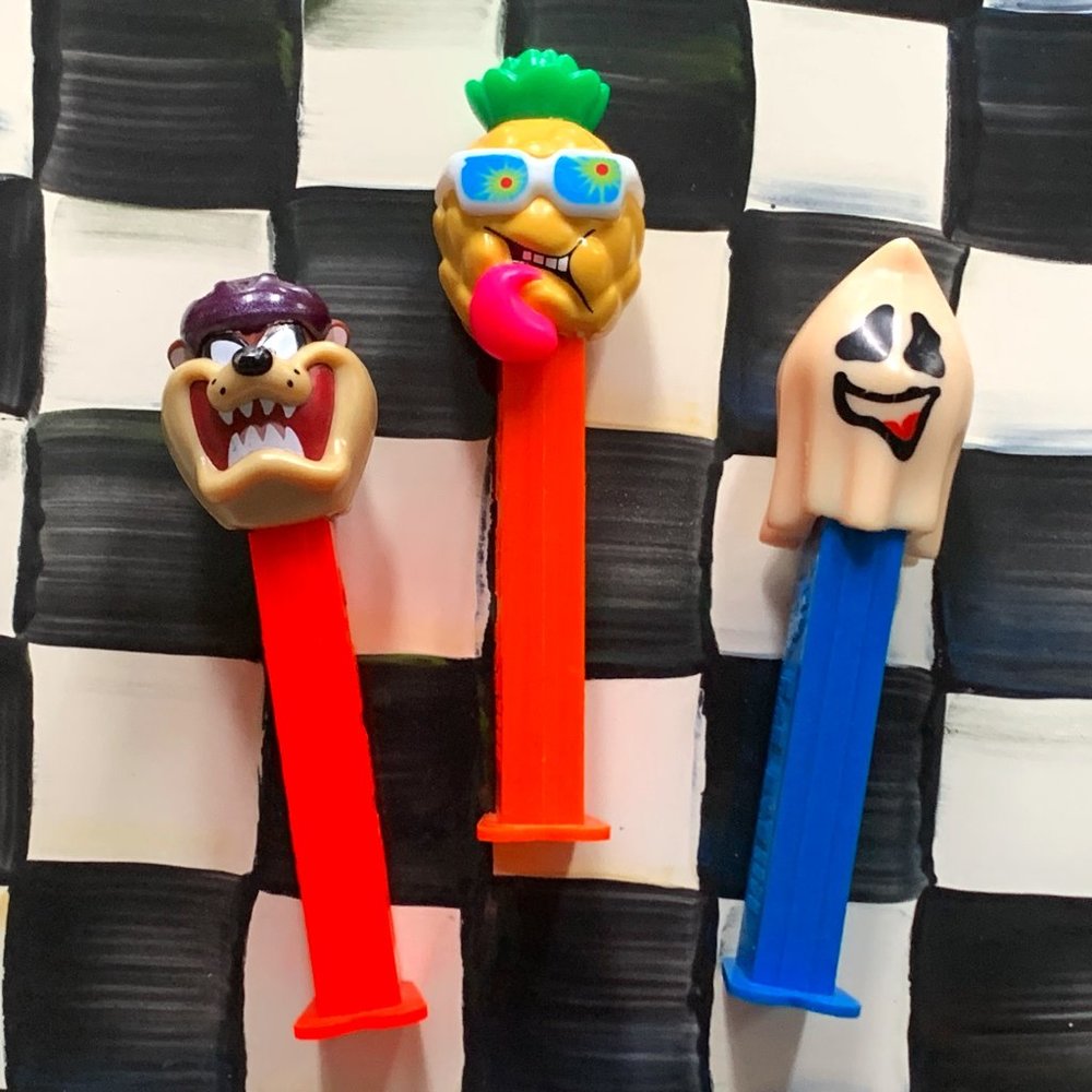 3 Vintage Pez Dispensers